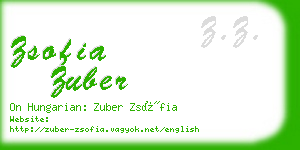 zsofia zuber business card